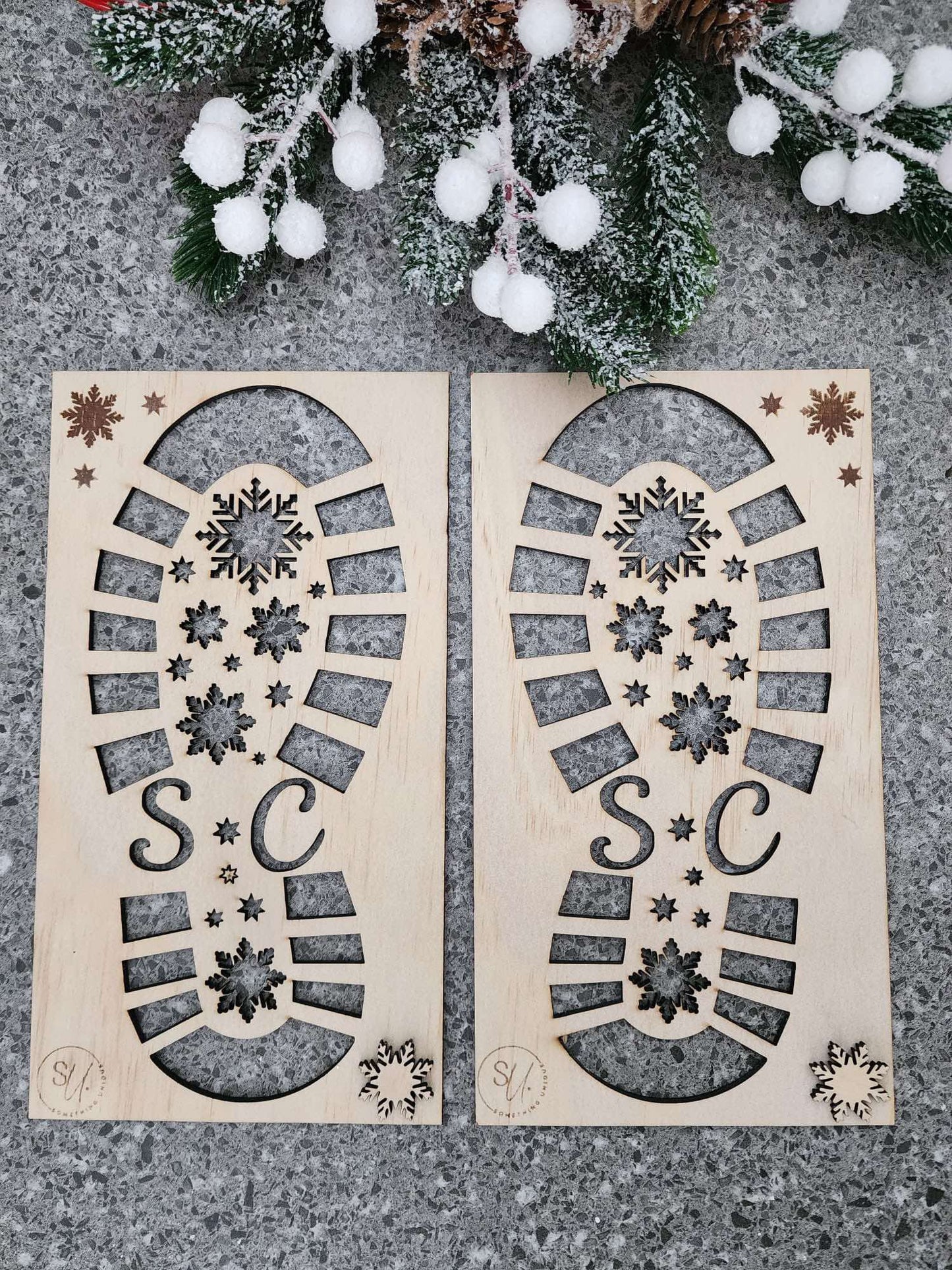 Santa Footprint Stencil