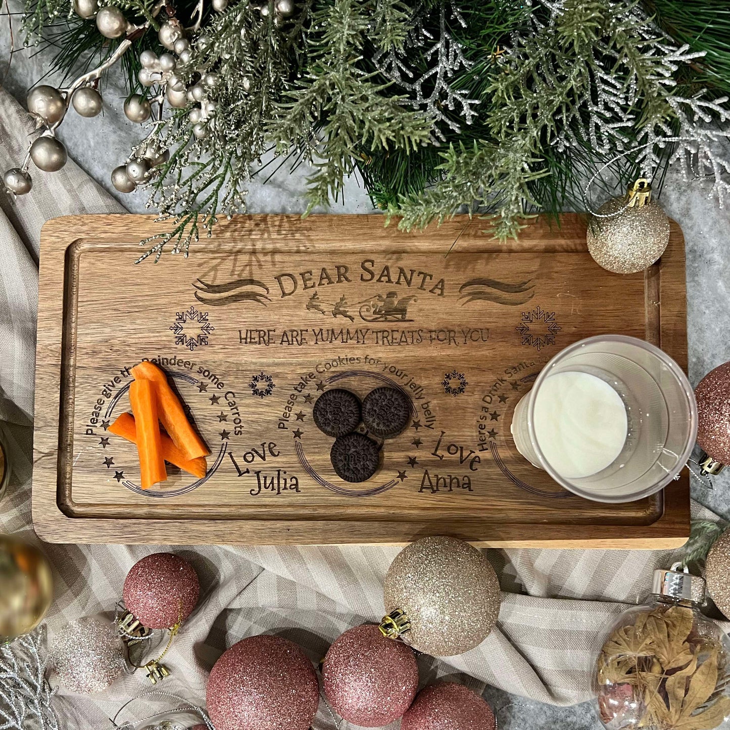 Personalised Serving Board for Santa