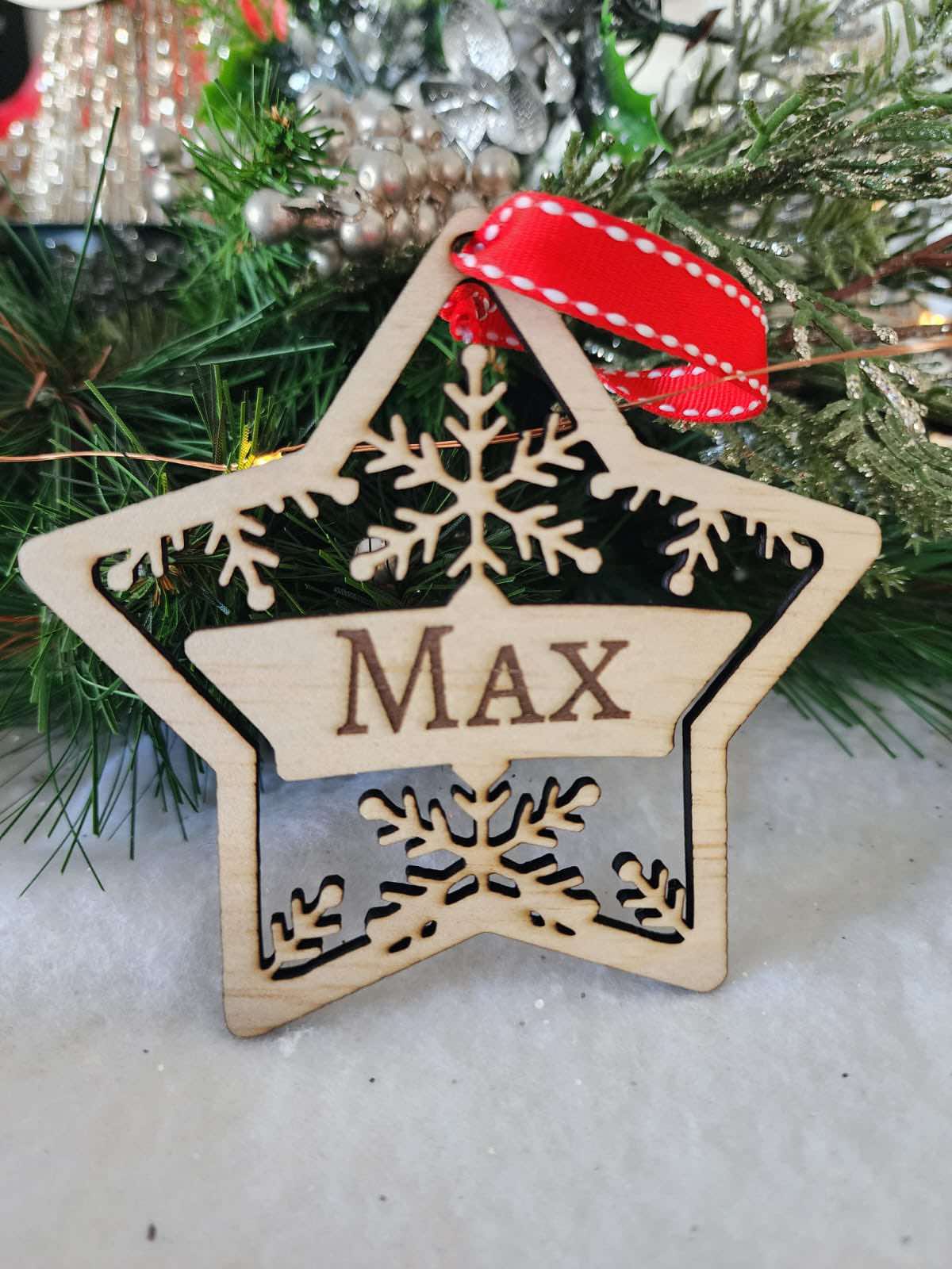 Personalised Star Christmas Ornament