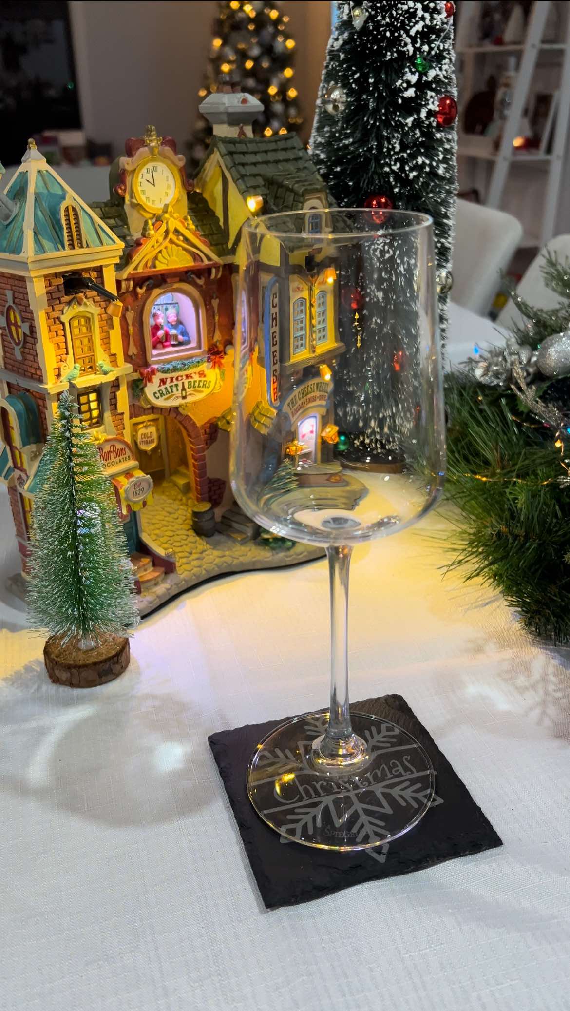 Christmas Custom Engraved Slate Coaster