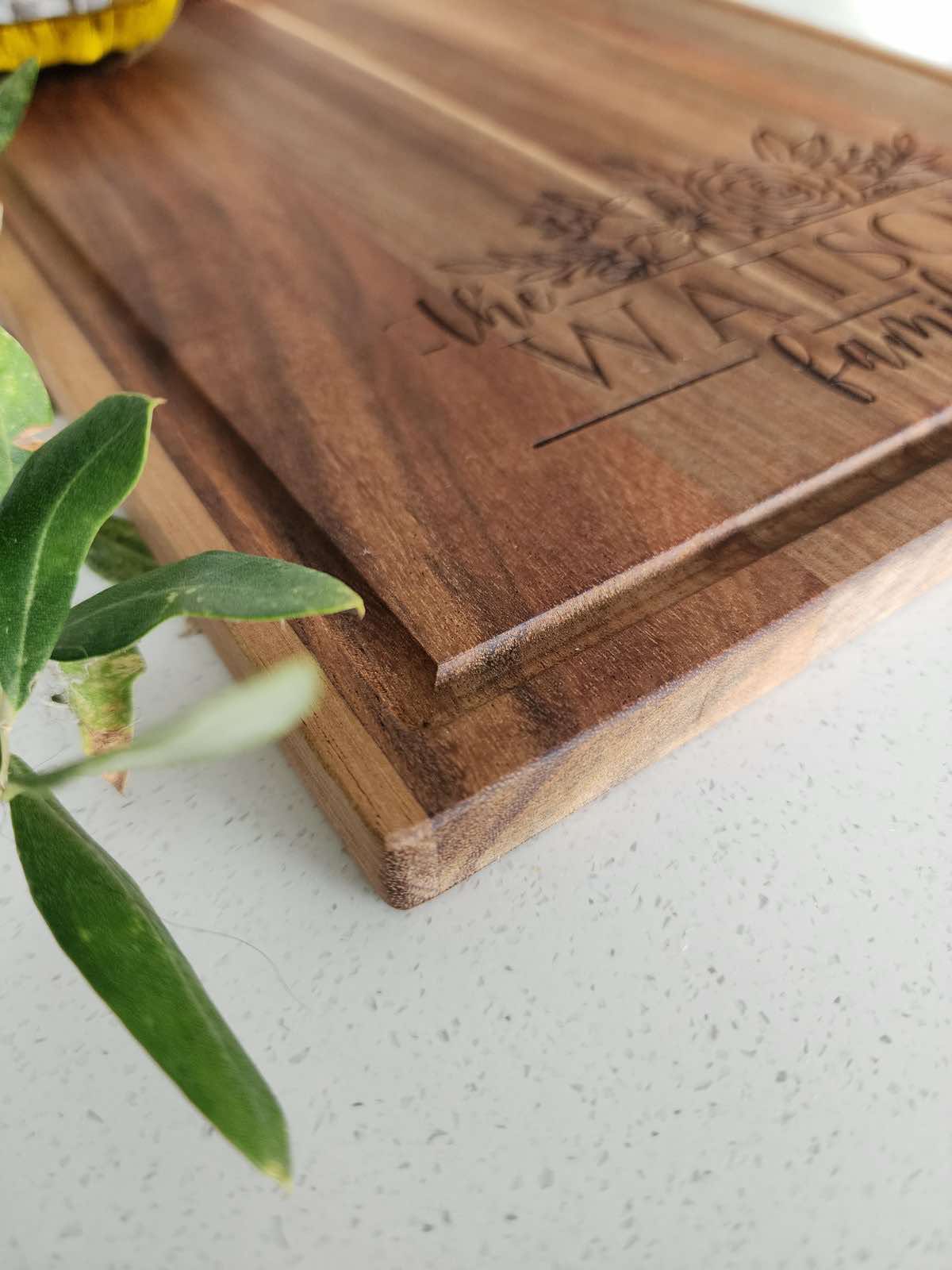 Cheeseboard Rectangle: Family Floral