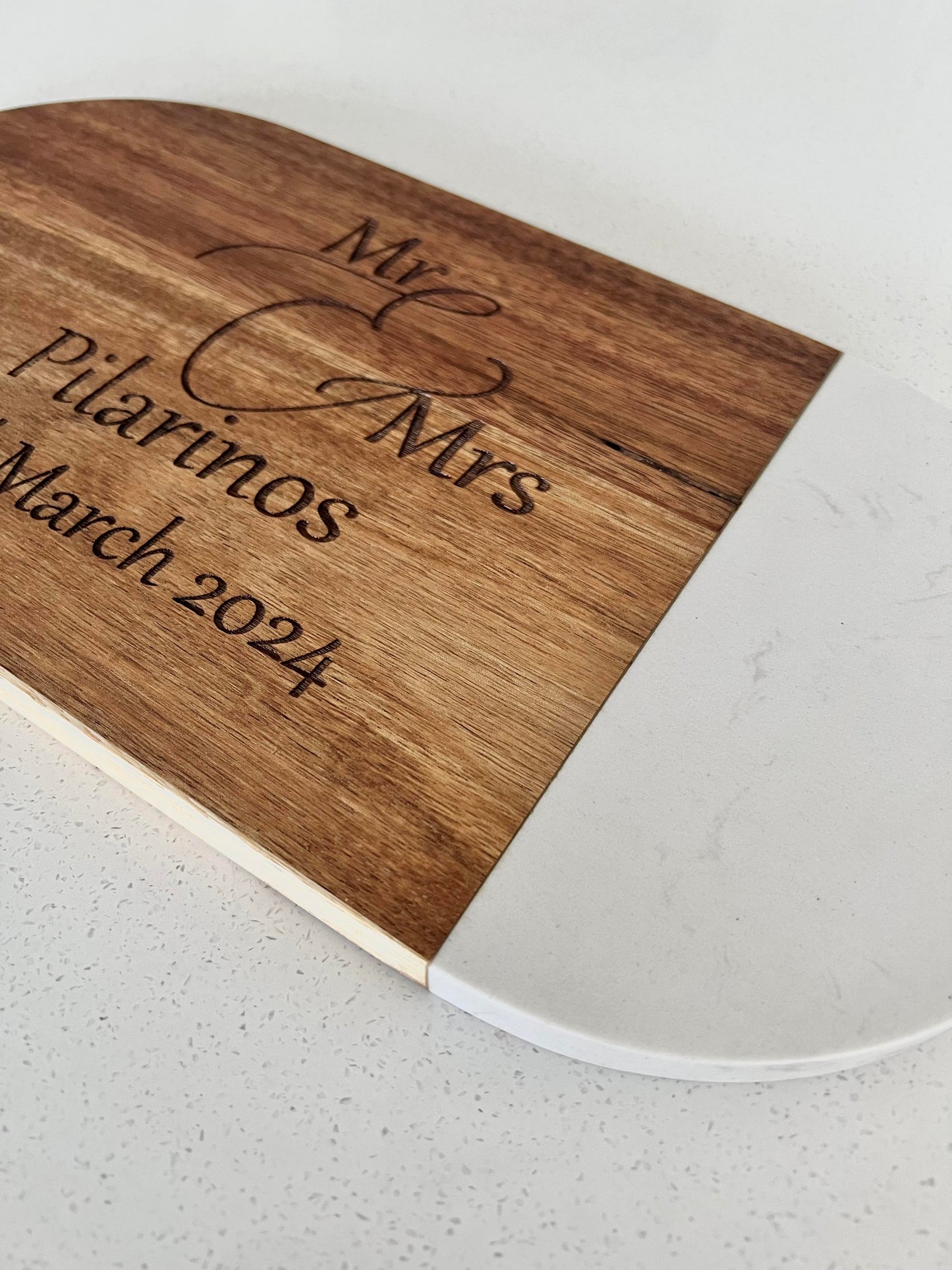 Cheeseboard Wood and Marble