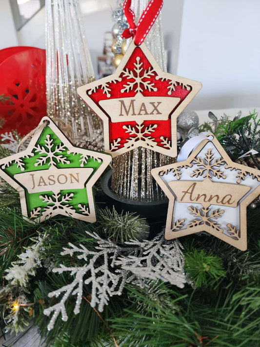 Personalised Star Christmas Ornament