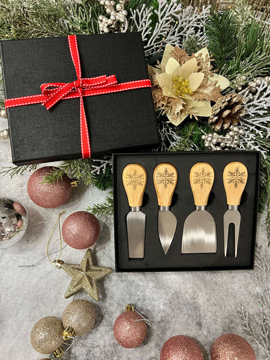 4pc Cheese Knife Christmas Set