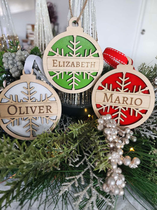 Personalised Snowflake Christmas Ornament