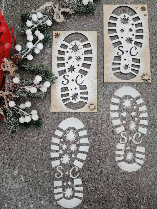Santa Footprint Stencil