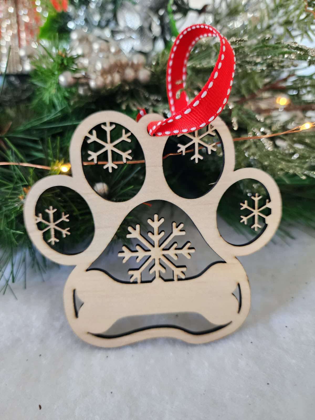 Engraved Dog Bone Christmas Ornament