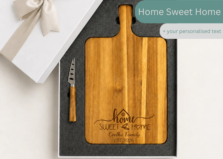 Personalised Cheeseboard Gift Box Set Rectangle