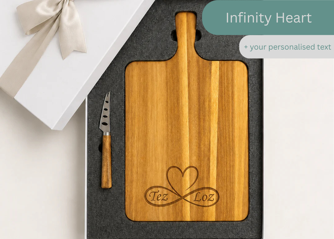 Personalised Cheeseboard Gift Box Set Rectangle