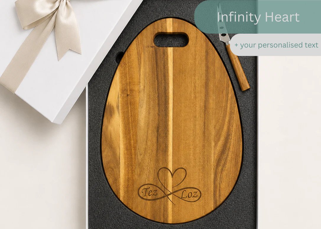 Personalised Cheeseboard Gift Box Set Droplet
