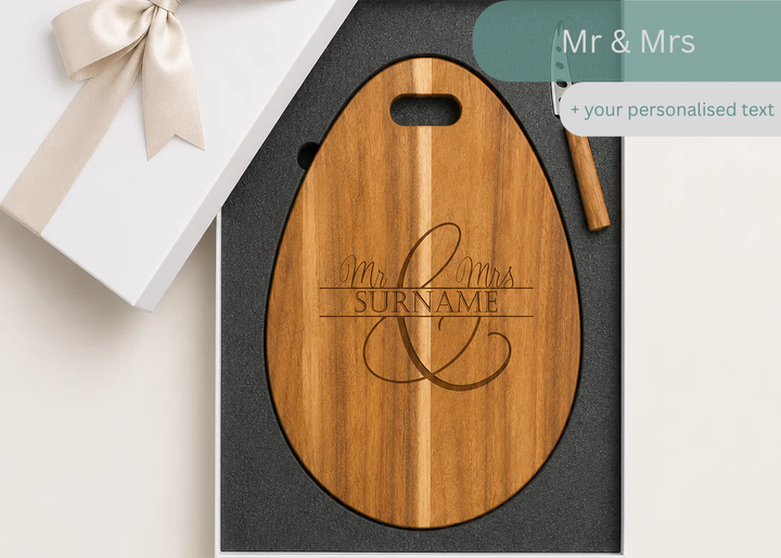 Personalised Cheeseboard Gift Box Set Droplet