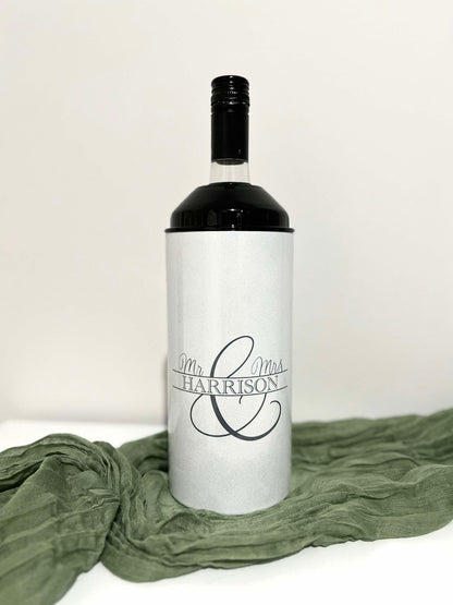 Personalised Wine Cooler: Mr and Mrs