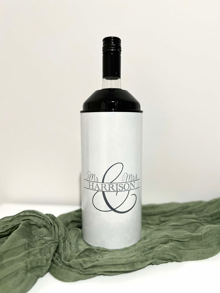 Personalised Wine Cooler: Mr and Mrs
