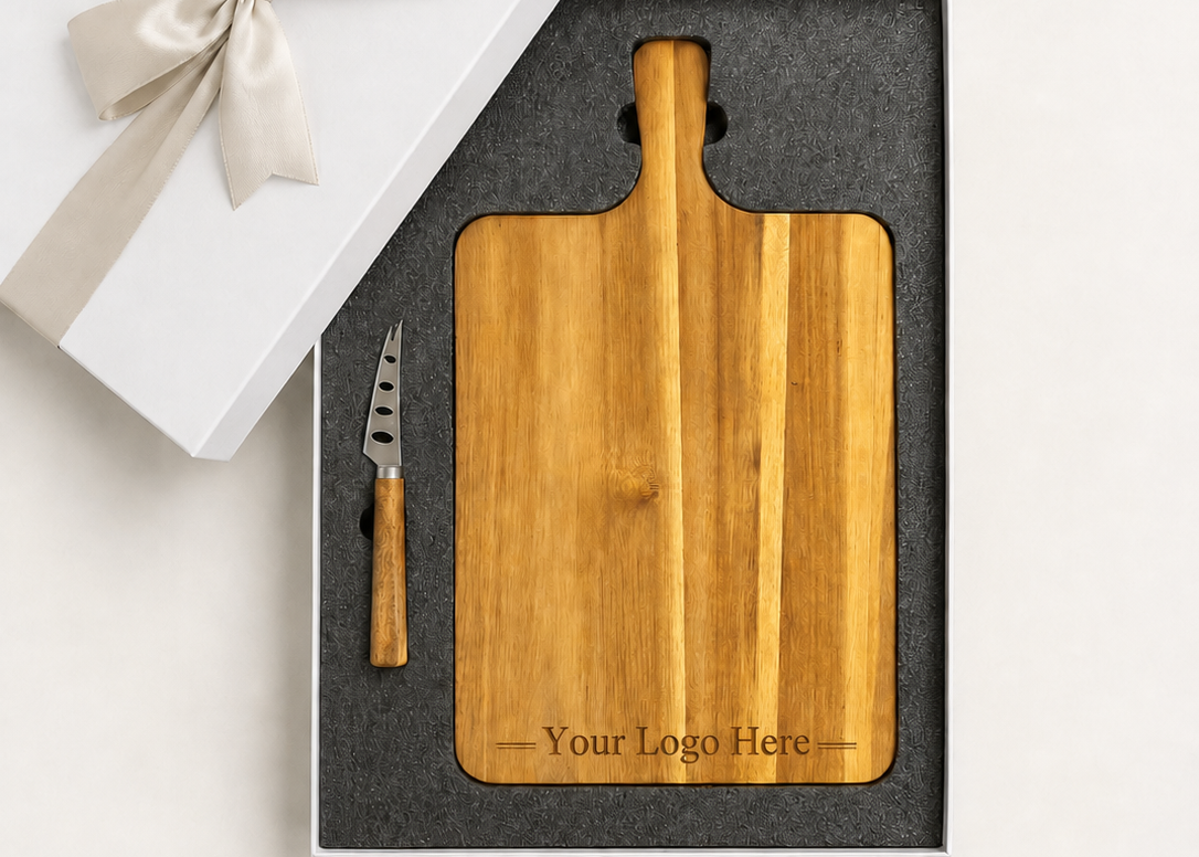 Personalised Cheeseboard Gift Box Set Rectangle