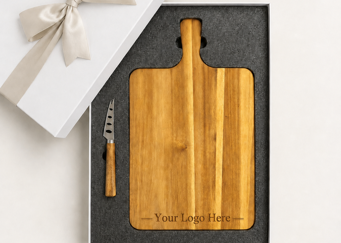 Personalised Cheeseboard Gift Box Set Rectangle