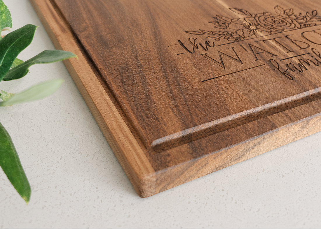 Cheeseboard Rectangle: Family Floral