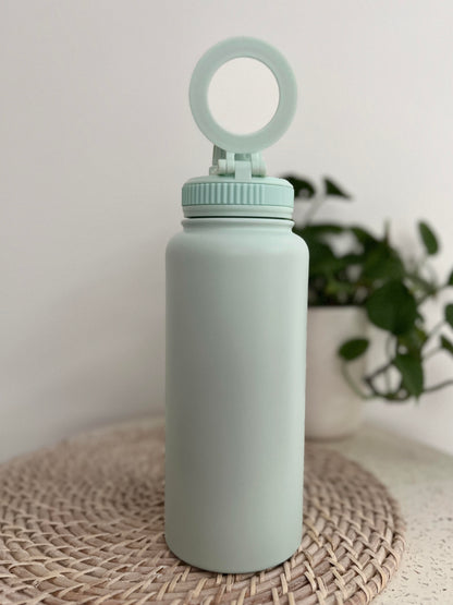 Personalised Stainless Steel Water Bottle 1 Litre Two Lids