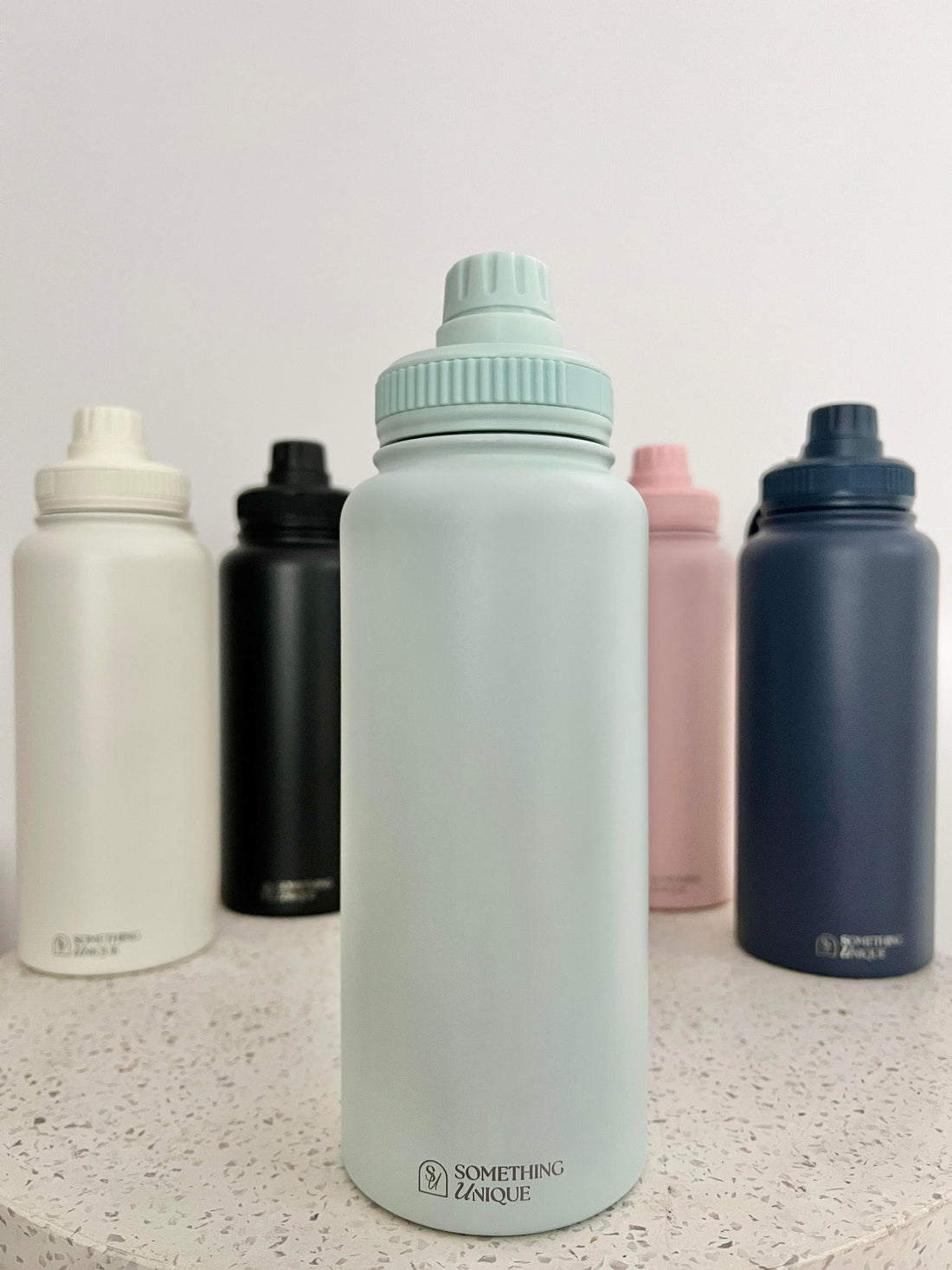 Personalised Stainless Steel Water Bottle 1 Litre Two Lids